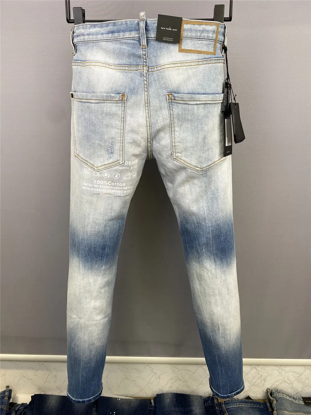 Italiaanse mode Europese en Amerikaanse casual herenjeans high-end gewassen handgepolijste kwaliteit geoptimaliseerd 98572698