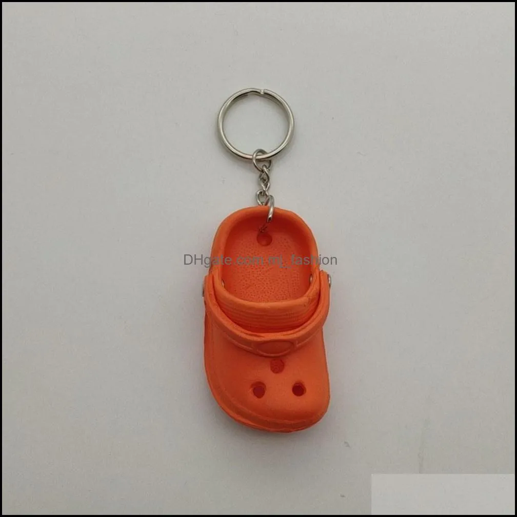 Custom Key Rings 1PC Cute 3D Mini EVA Beach Hole Little Croc Shoe Keychain Girl Gift Bag Accessories Decoration Keyring Floating Key Chain