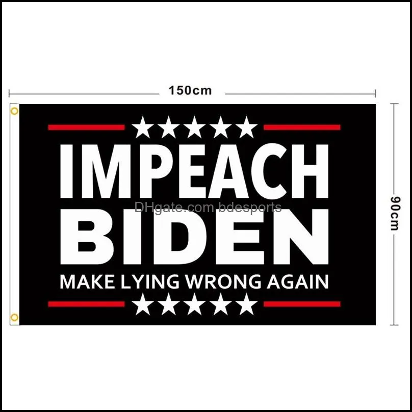 2024 Anti Biden Flags Outdoor Trump Banners 3` x 5`ft 100D Polyester Fast Shipping Vivid Color With Two Brass Grommets 1121 V2