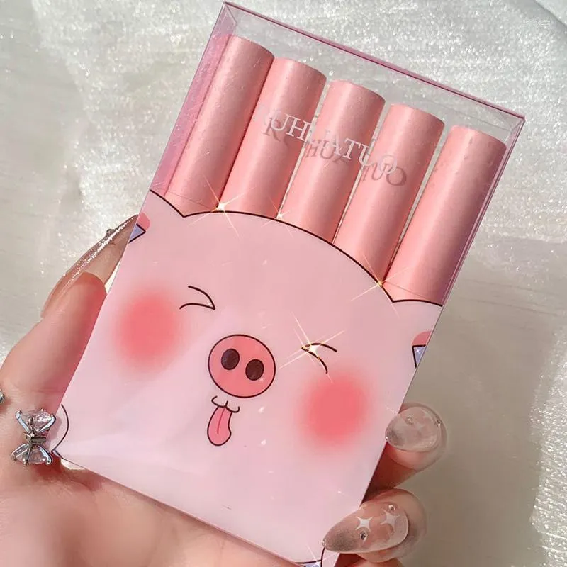 Lip Gloss PCs/Conjunto Esmalte Não Fading Não Cupleno de Veludo Matte Líquido Líquido Batom Água Cosméticos TSLM1Lip Wish22