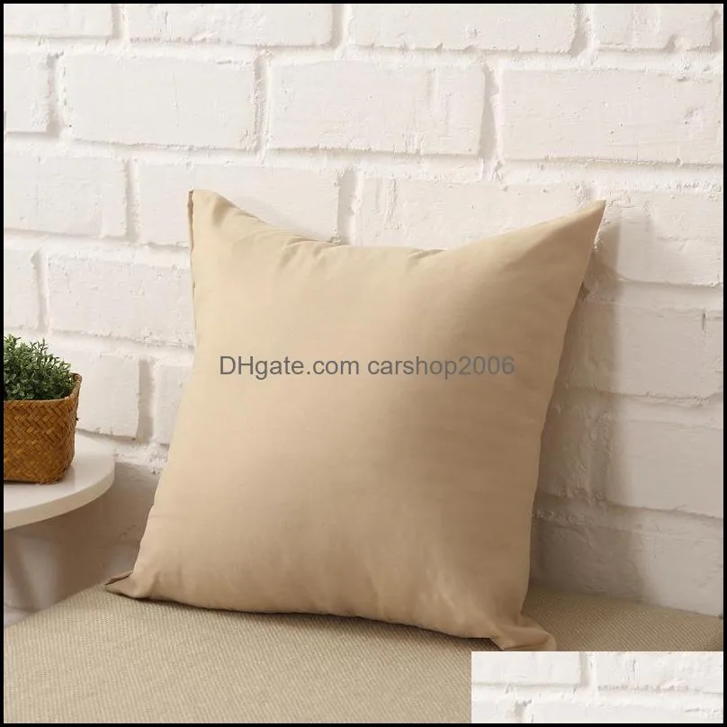 Pillow Case Pillowcase Pure Color Polyester White Pillows Cover Cushion Covers Decor Blank Christmas Decors Gift 45 * 45CM 2 M2