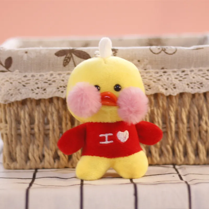 10cm Lalafanfan Duck Keychain Korean Ducks Doll Duck Pendant Plush