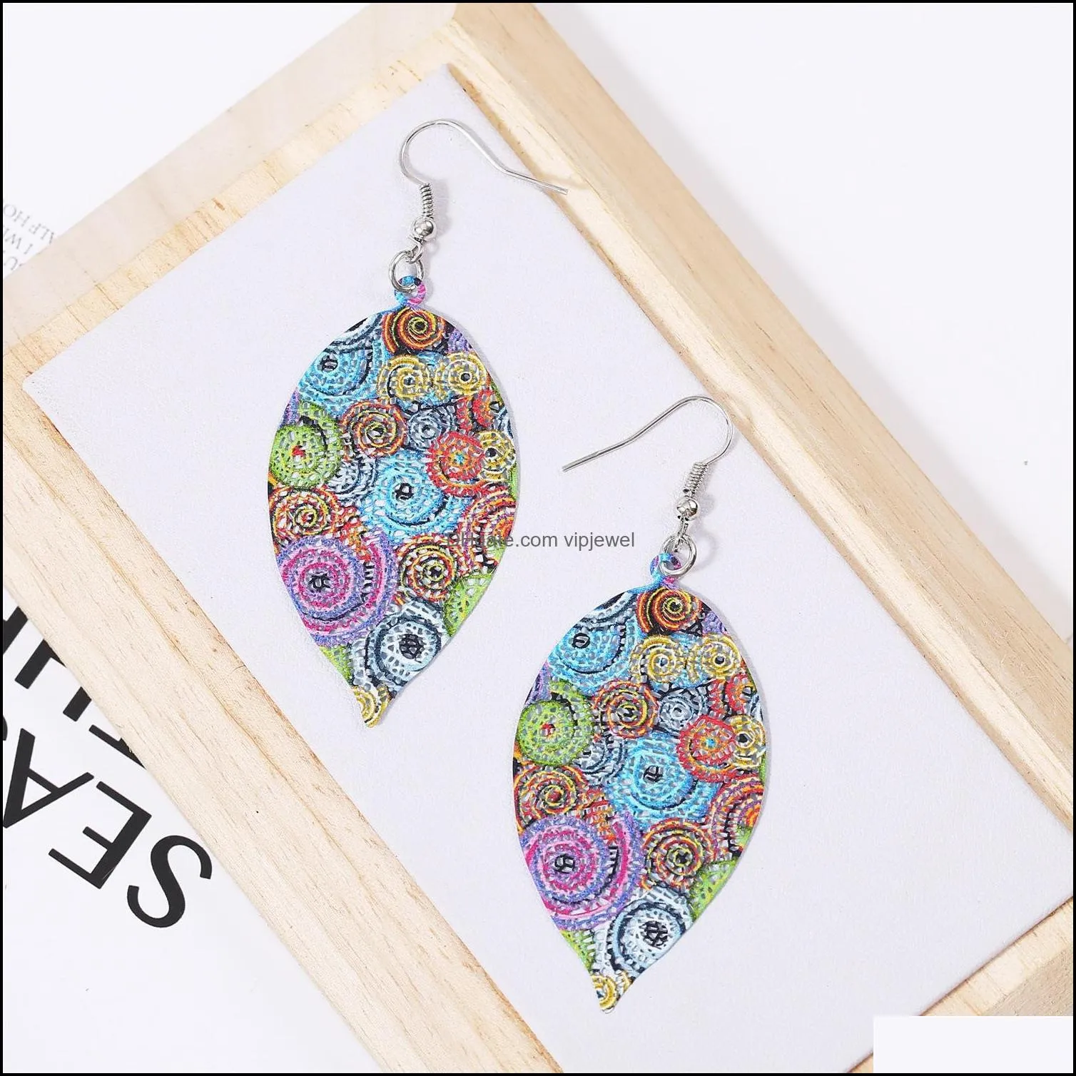 vintage leaves drop earring luxury boho bohemian leaf dangle earrings hollow out for women jewelry