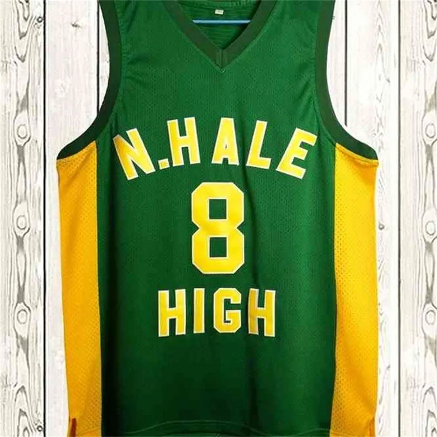 Nikivip Wholesale Wiz Khalifa #8 N. Hale High School Stitched Men's Basketball Jersey Stitched Wild & Free Green S-3XL