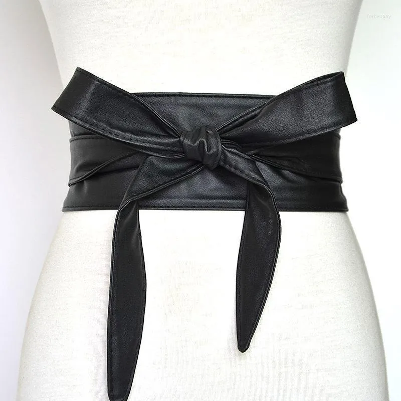 Belts Women Lace Up Belt Bowknot For Longer Wide Bind Waistband Ties Bow Ladies Dress Decoration Fashion Pu 2022 AdultBelts Forb22