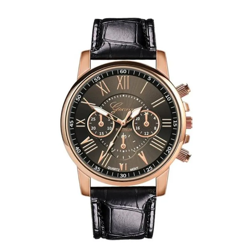 腕時計エリートメンズクォーツ時計ビジネスドレス腕時計豪華な通気性レザースポーツ時計男性ギフトスウィストウォッチ