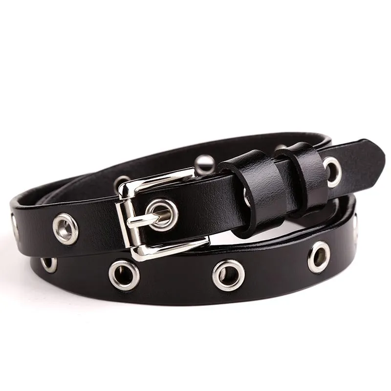 Belts Summer Women Belt Sexy Black For Bow Leather Hole Female Waist Ceinture Femme Party 115cmBeltsBelts