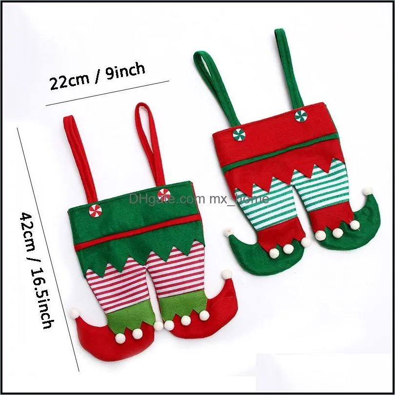 christmas santa pant bag candy gift bag christmas candy cover xmas gift bag trouser candy bags christmas party decoration dbc vt1199