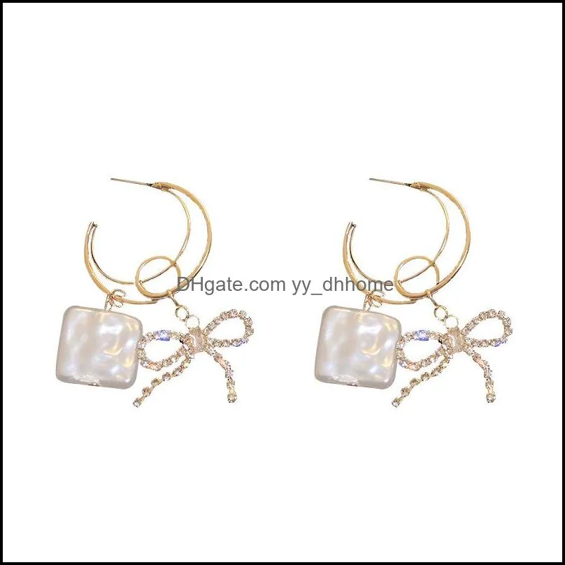 Bohemian Inlaid Rhinestone Dangle Earrings Zircon Bow Earring For Women Party Gifts Wholesale