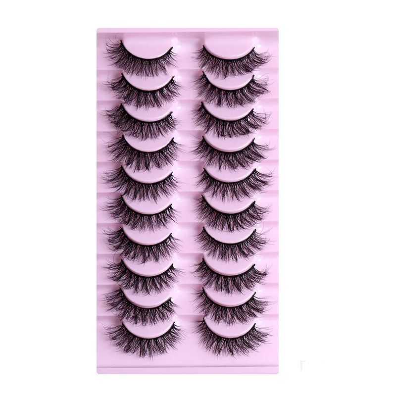 Reusable Handmade False Eyelashes Multilayer Crisscross Messy Thick Curled 3D Fake Lashes Extensions Makeup for Eyes DHL