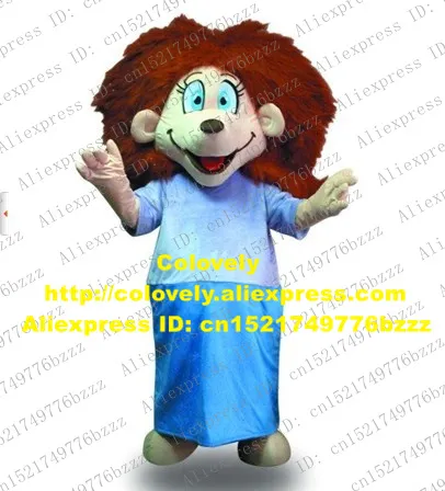 Mascot Doll Costume Smart Blue Lioness Lion Para Mascot Costume Mascotte Simba Simbalion z dużymi niebieskimi oczami Błękitne ubrania dla dorosłych nr 3649 fre