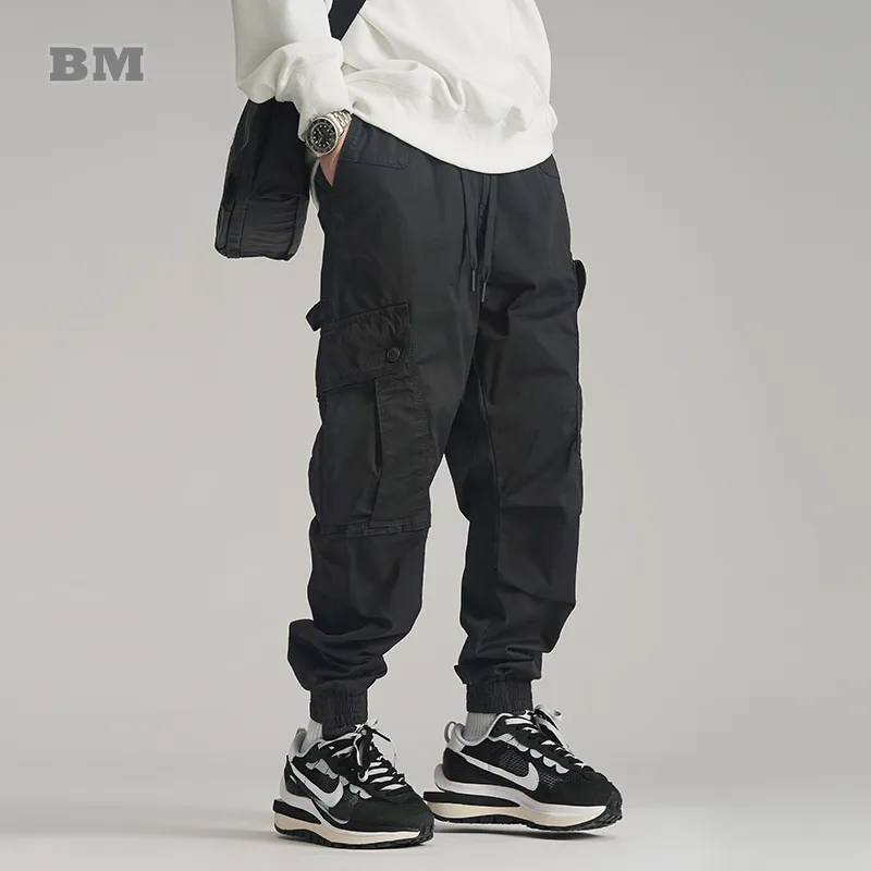 Japanische Streetwear Hohe Qualität Cargo Hosen Männer Kleidung MultiPocket Koreanischen Stil Lose Beiläufige Jogging Harajuku Jogger Männlich 220816