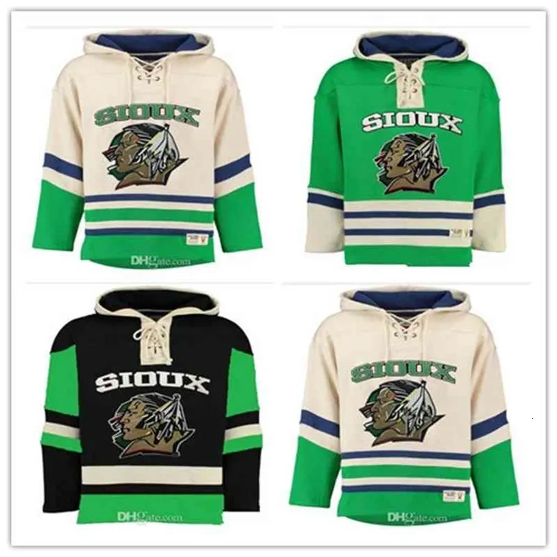 NIVIP Custom North Dakota Fighting Sioux Hockey Hoodies 9 Jonathan Toews 11 Zach Parise 7 TJ Oshie 16 Boeser 33 Johnson Sweatshirt Alla namnnummer