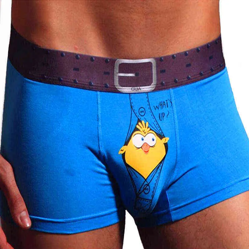 Underwear Male Funny Underpants Boxer Men Brand Luxury Cartoon Anime Pouch Mens Lingerie Boxershort Bamboo Modal Panties Man G220419