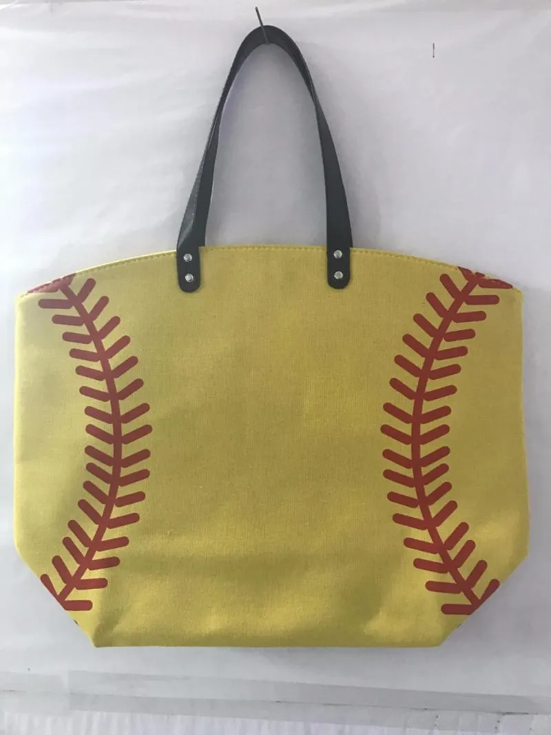 Geschenkverpackung Großhandel 20 Stück Baseball Kinder Baumwolle Canvas Sporttaschen Softball Einkaufstasche für KinderGeschenk