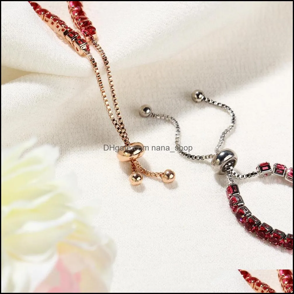 CR jewelry Iced Out Tennis chains Bracelet Zirconia Jewelry 1 Row Cubic Luxury women Bracelets free shipping