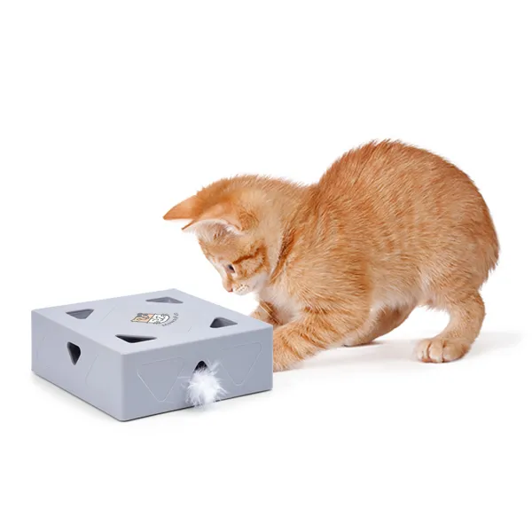 Mewoofun Interactive Electronic Interactive Cat Toys Kitten Toy For Indoor Cats Battery Version Peek A Boo Play Automatic Electronic Feather Mouse 220423 From Dou08 27.64 DHgate.Com