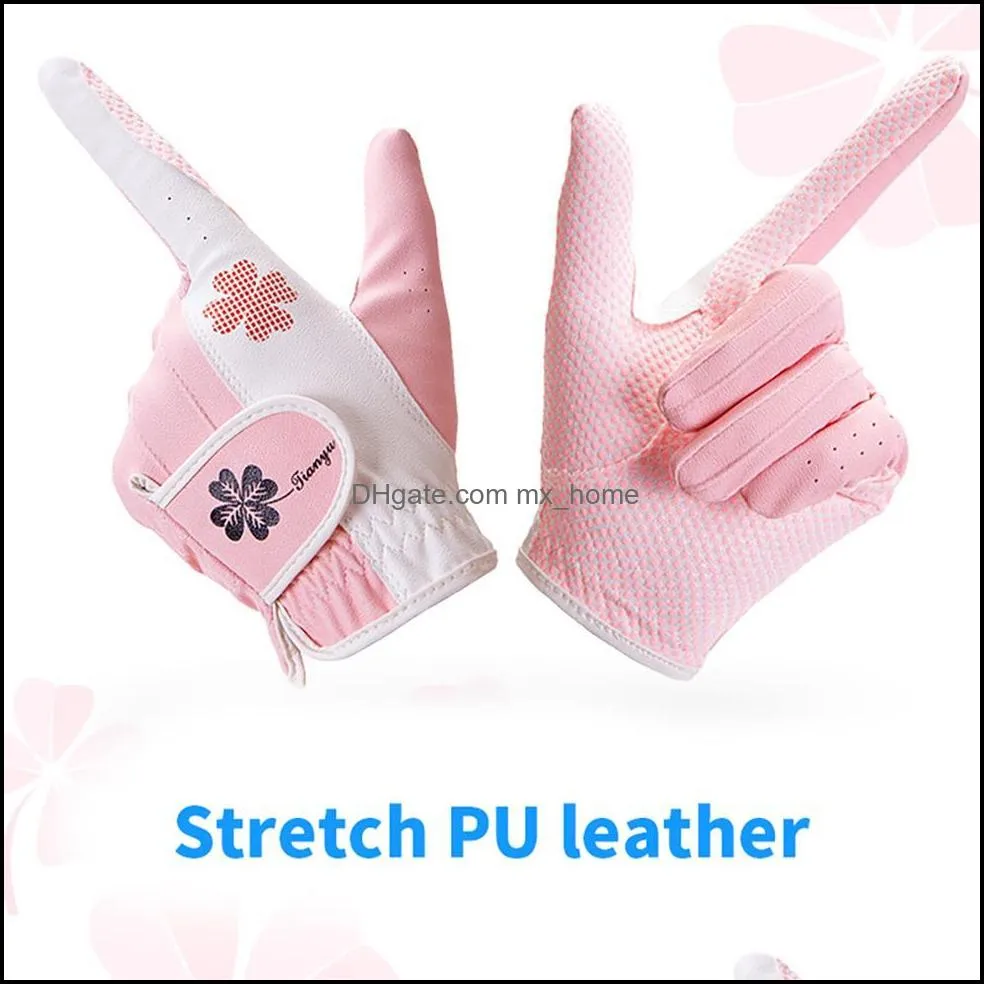 New style golf gloves sleeves women Korean style microfiber cloth silicone non-slip gloves fasta34a13 a07