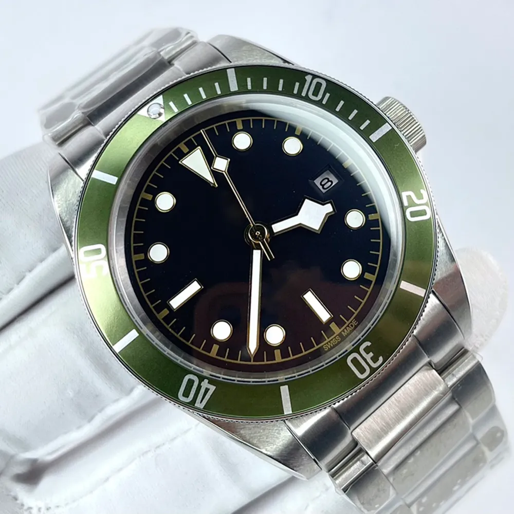 Fashion Mens Wristwatch Automatic Mechanical Luminous Wristwatches 41mm Rotatable Ceramic Case Watch Gift for Men Unique Watches Montre De