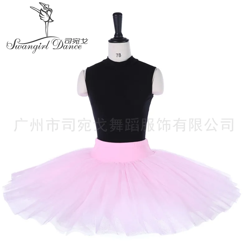 Tutu de demi-ballet en tulle rose pratiquant la répétition costume de tutu de ballet de ballerine classique BT8923
