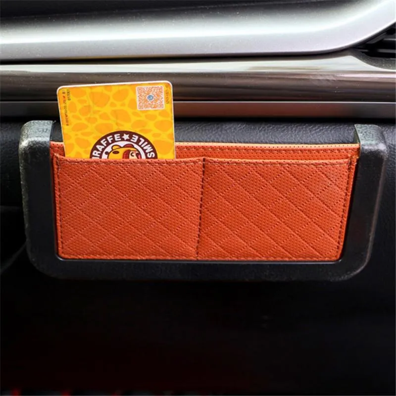 Car Organizer Storage Box Multifunction Pouch Bags Collecting Bag For Cards Mobile Phone Sticky Interior AccessoriesCar