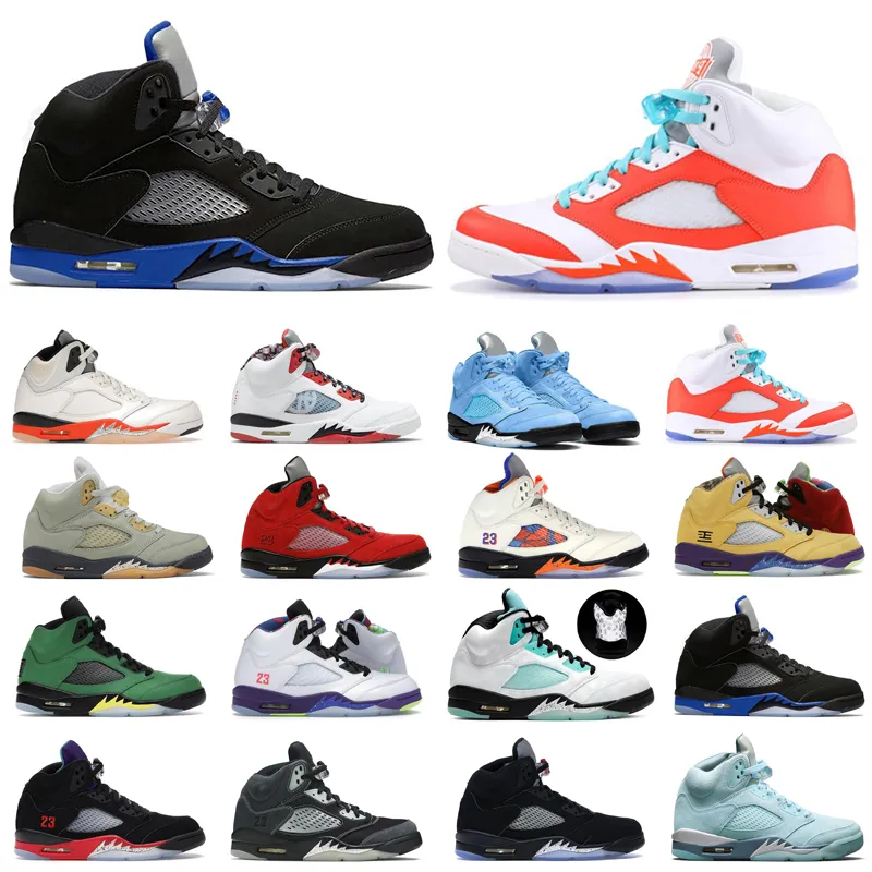 최신 남성 농구화 5s Racer Blue Raging Bull Bluebird International Flight Shattered Backboard Mars For Her mens Sports Sneakers 크기 7-13