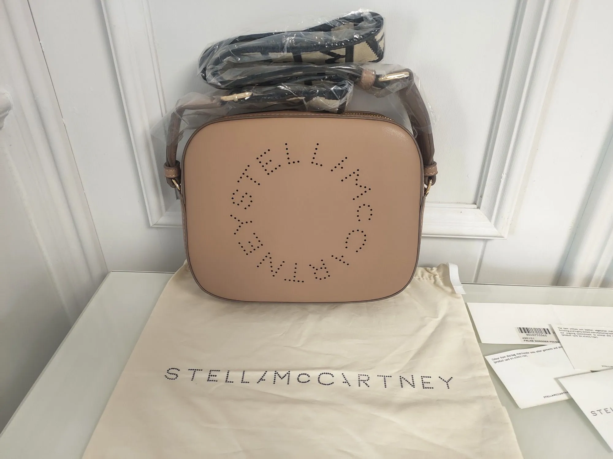 디자이너 핸드백 Stella Mccartney 여성 패션 카메라 가방 스트랩 어깨 가방 고품질 PVC 가죽 핸드백