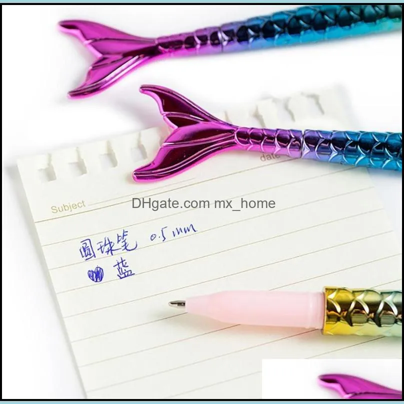 creative mermaid gel pen stationery cute cartoon penmermaid bullet ballpoint pens student prize award gift wq737-wll