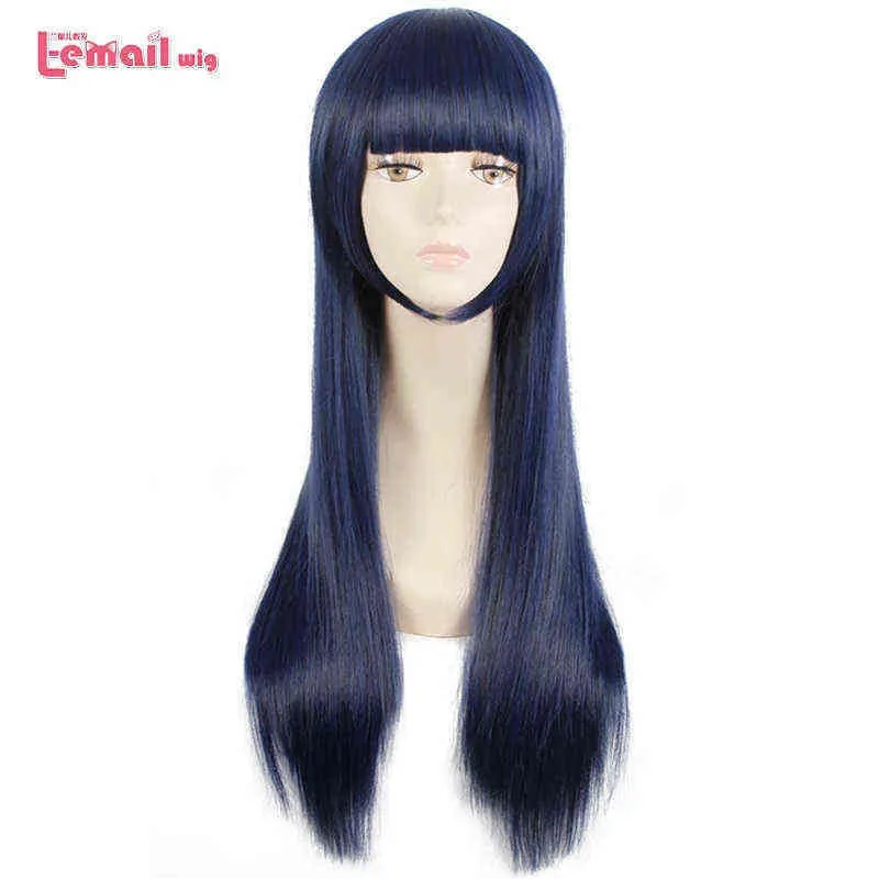 l-mail pruik synthetisch haar hinata hyuga cosplay sora geen methode shione togawa en lange blauw zwart warmte slip en220505