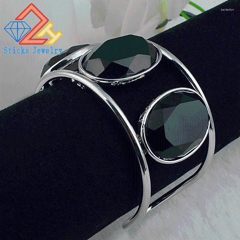 Bangle Big Cuff -armband för kvinnor trendiga pläterade runda smycken ihåliga design breda armband armbandsBangle Kent22