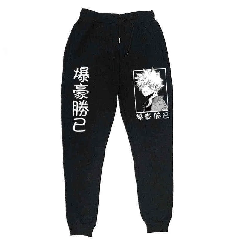 2021Japanese anime My Hero Academia Katsuki Bakugo Harajuku Men's Pants Print Joggers Male Trousers Casual Sweatpants sweatpants G220713