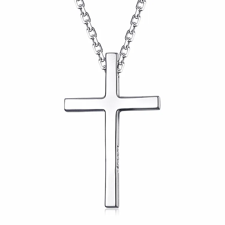 Collier pendentif croix brillant mode simple créatif cadeau exquis pendentif chaîne Hip Hop bijoux cool cadeau colliers de couple