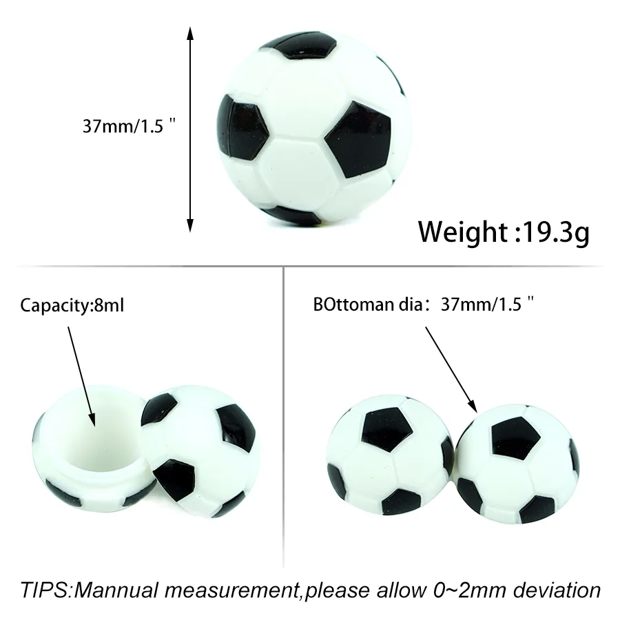 Acessórios para fumantes Novos 8ml Design Silicone Contêiner Tuba de cera Bongoh Bongs