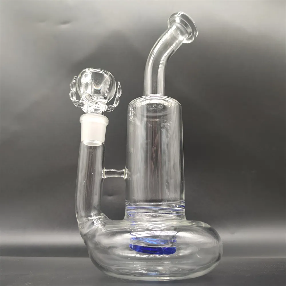 Bong in vetro da 7 a 12 pollici Colori assortiti misti Narghilè Tubi filtranti attorcigliati Rigs Oil Bubbler Pipa ad acqua Bong Ciotola da 14 mm