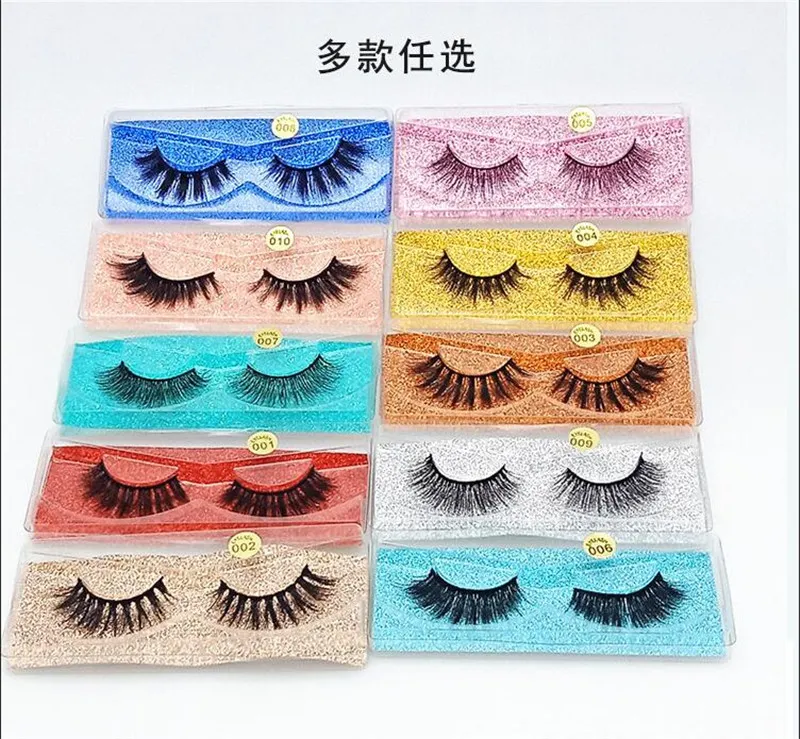 Faux 3D Mink Eyelashes Natural Thick False Eyelash Soft Long Eye Lashes Wispy Cruelty Free Lash Extension for Beauty Makeup 30pcs