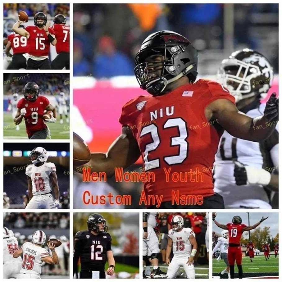 Thr NCAA College Jerseys Northern Illinois Huskies 2 Lance Deveaux Jr. 21 Erin Collins 21 Marcus Jones 22 Tre Harbison Custom Football Stitched