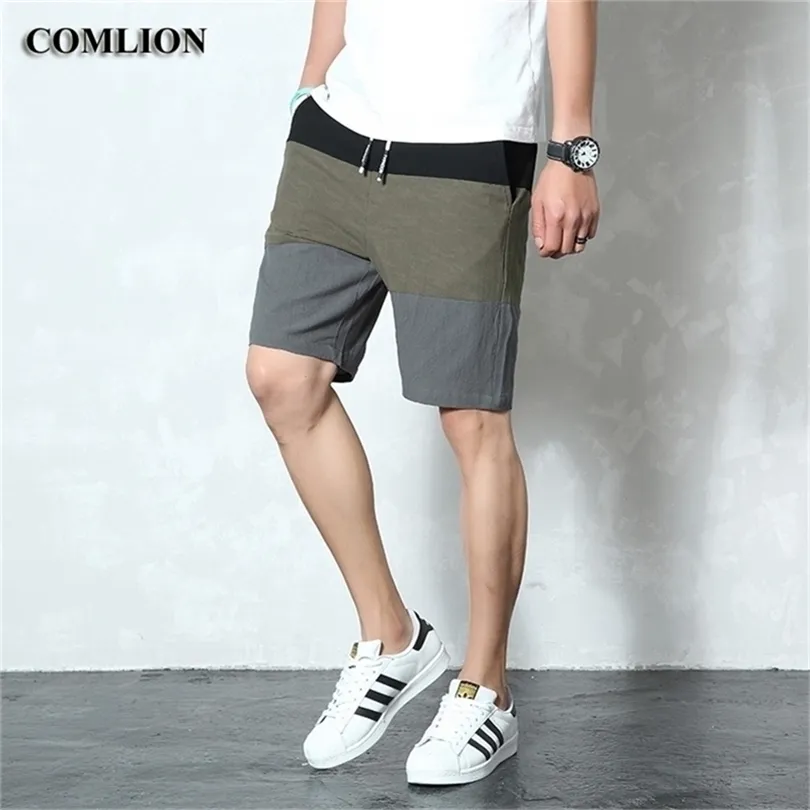 New Shorts Men Men Outdoors Summer Summer Casual Beach Shorts Algodão da cintura elástica Moda de matéria de tabuleiro Plus Size C41 T200512