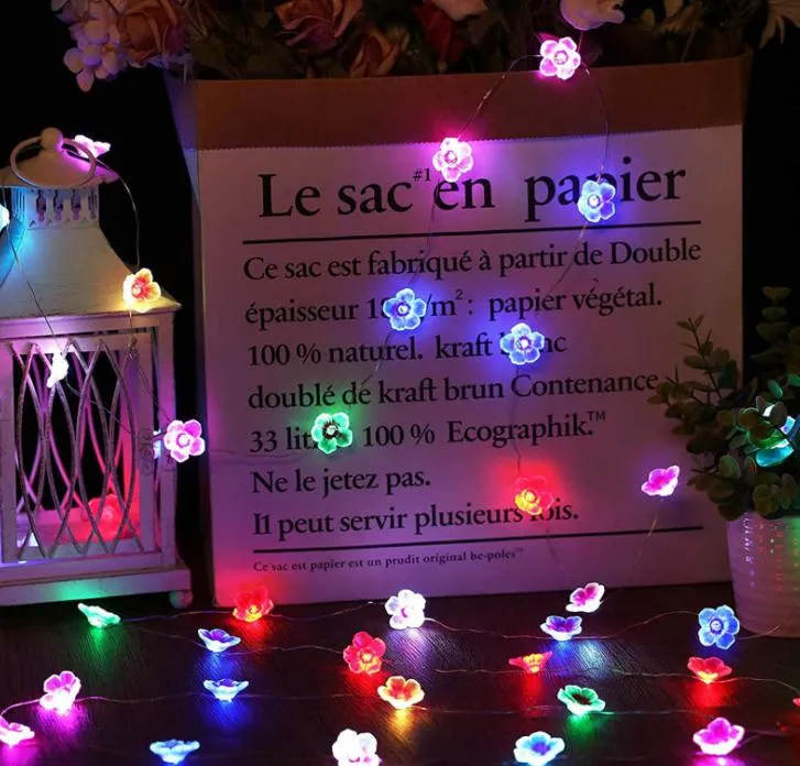 Veilleuses Fleur Forme Guirlande Lumineuse Led Chambre Décoration Boule De Coton Lampe Fête De Mariage