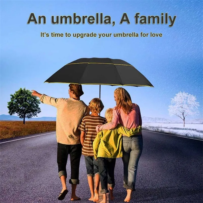 130cm Large Umbrella Rain Women Men Windproof Paraguas Unisex Shelter From The Sun Floding Big Outdoor 220426