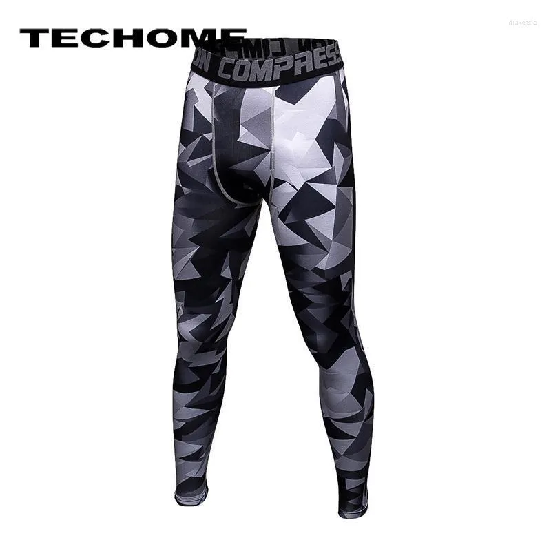 Herrbyxor varumärke kläder kamouflage män fitness mens joggers kompression manlig byxor kroppsbyggande tights leggingsmens drak22