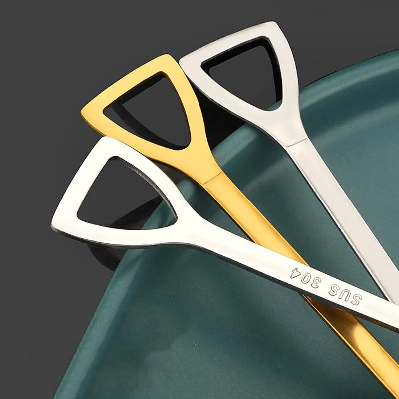 410 304 Stainless steel Coffee Spoon Shovel Set Creative Ice Cream Spoons Shovels Christmas Gift Tea Tableware DHL Free Freight