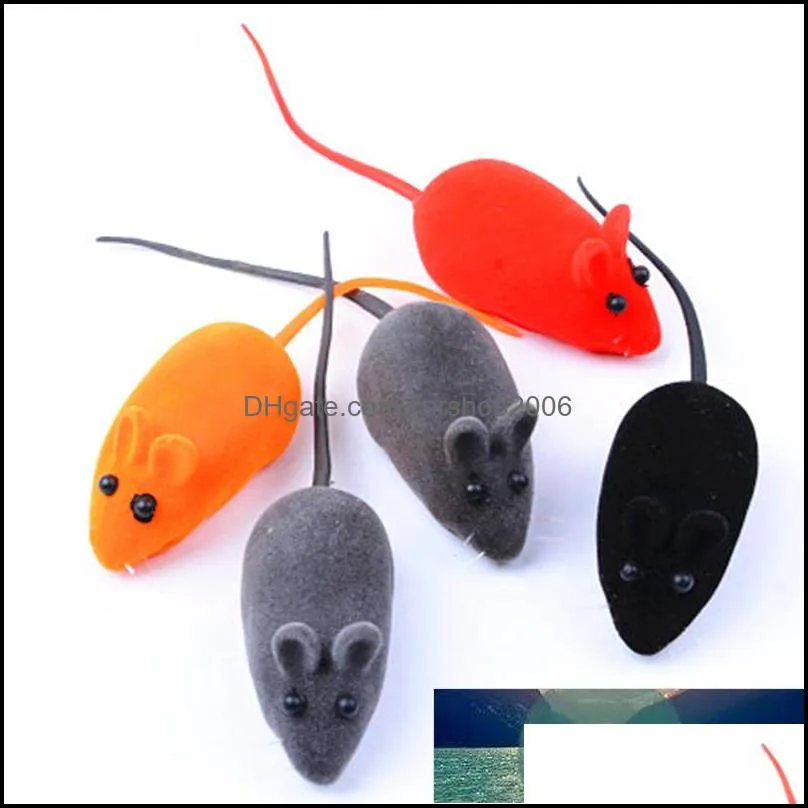 Plush Mouse Cat Toy Sound Silicone Realistic Toys Cat Funny Playing Scratch Interactive Kitten Simulation Bite False Mouse Toy