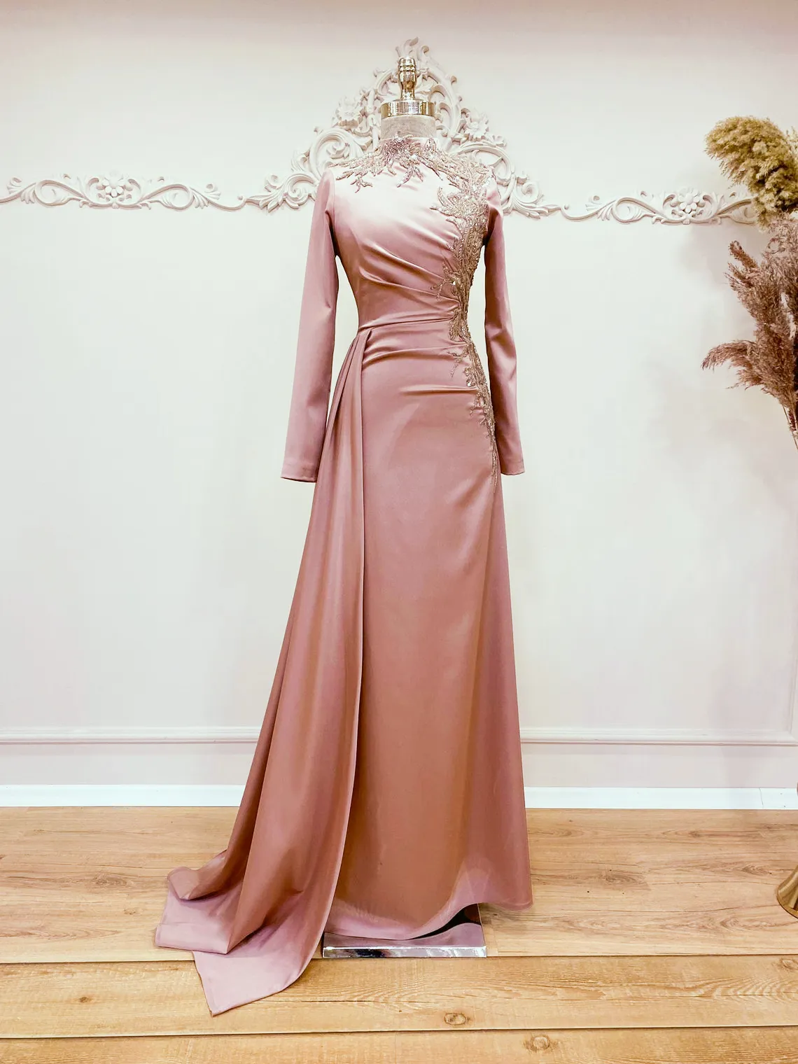 Elegant High Neck Muslim Evening Dresses Lace... From 107,98  | DHgate