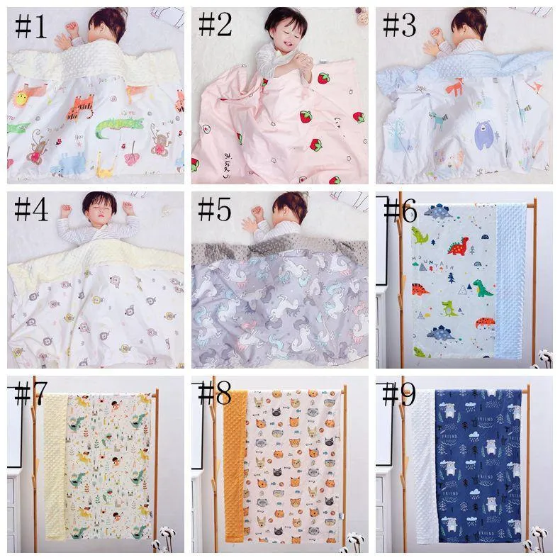 Baby Cotton Blanket Soft Air Conditioning Blanket Children Flower Printed Kids Baby Comfort Nap Blankets Kindergarten Quilt 75*110cm YL443