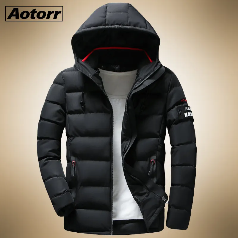 Parkas d'hiver manteaux pour hommes vestes pour hommes décontracté épais à capuche imperméable à l'eau fermeture éclair vêtements d'extérieur manteaux chauds vêtements pour hommes 201119