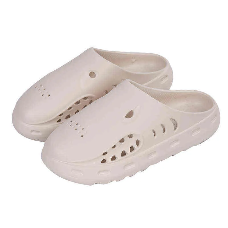 Sandaler designer plattform hål skor män och kvinnor sommar mode strand sandaler solida färg tofflor utomhus hem flip flops 220412