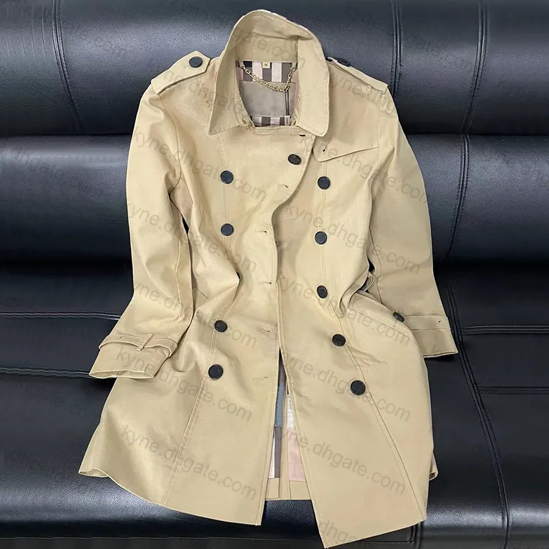 Gabardinas femininas da moda de qualidade premium jaquetas para inverno jaqueta feminina média e longa S-XXL