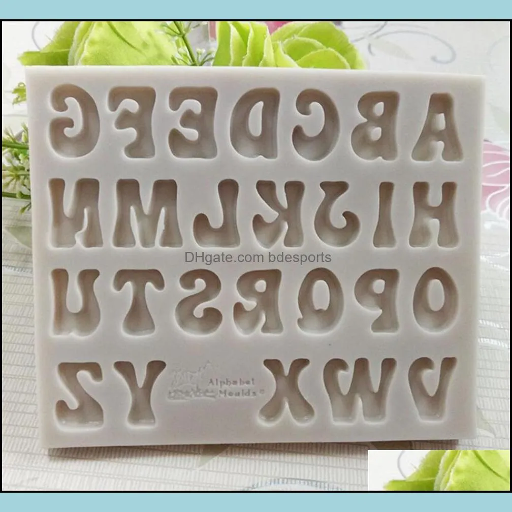 New Dining Chocolate Molds Letters Numbers Silicon 3D Fondant Mold Cakes Decorating Tools DIY Kitchen Bakeware Safety Molds