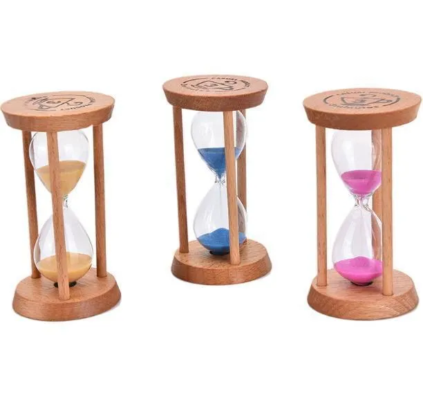 Fashion 3 Mins Wooden Frame Sandglass Sand Glass Hourglass Time Counter Count Down Home Kitchen Timer Clock Decoration Gift C0411