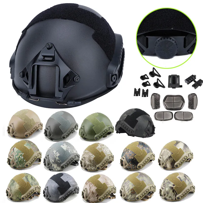 MH Szybki kask taktyczny na zewnątrz Airsoft strzelanie do ochrony głowy Regulowany System zawieszenia głowicy NO01-009